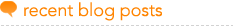 Recent Blog Posts
