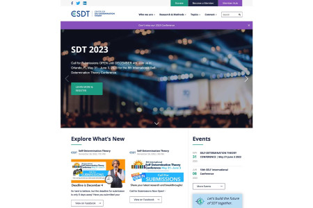 Screenshot of CSDT Home page