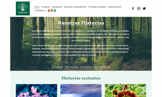 Latino Verde Home Page Screenshot