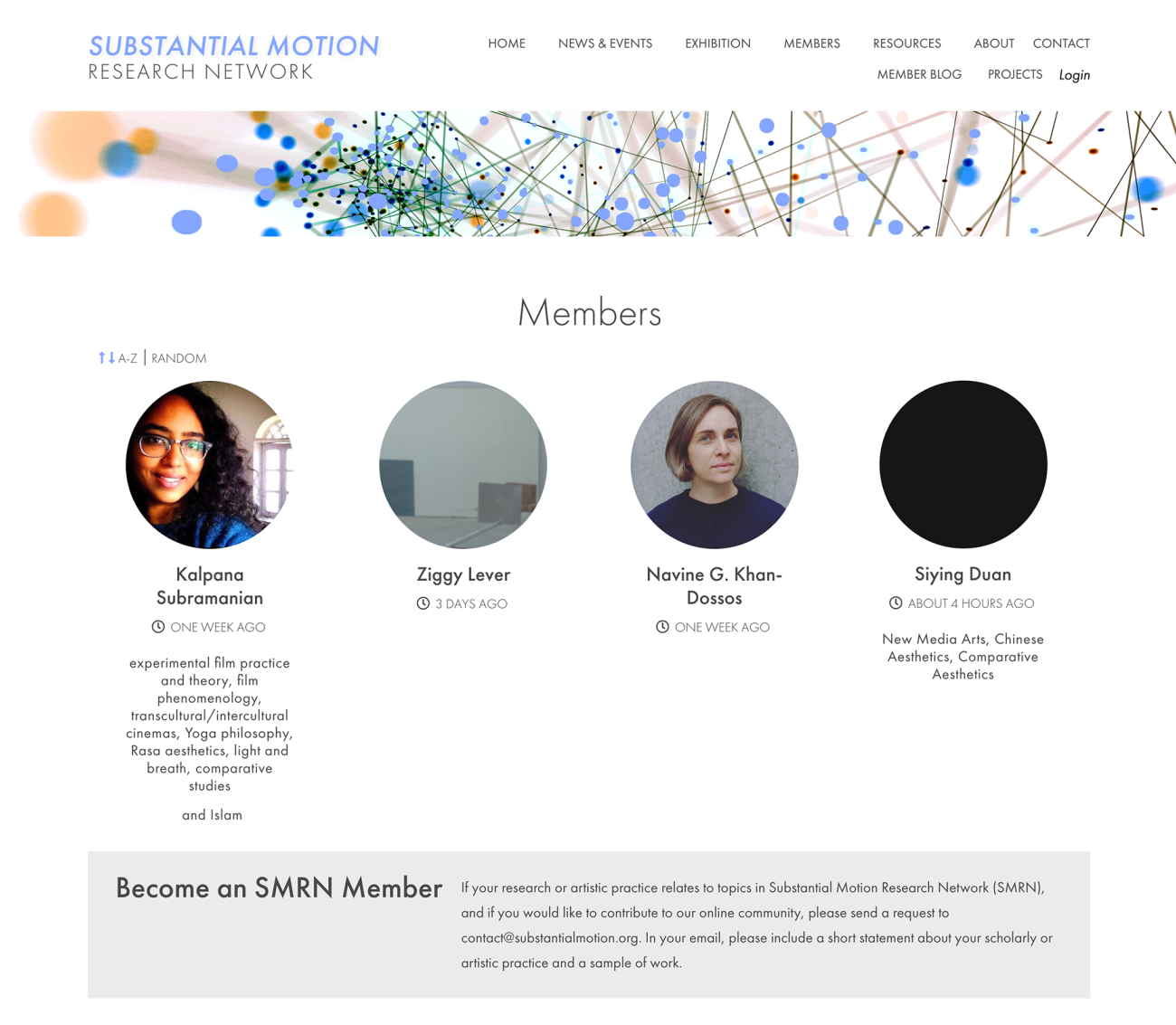 SMRN Member page screenshot