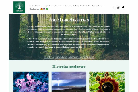Latino Verde Home Page Screenshot