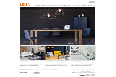 Screenshot of Linea home page