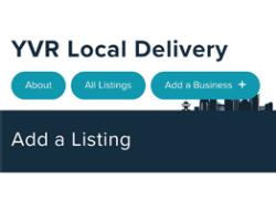 Thumbnail  Screenshot of YVR Local Delivery mobile and tablet home page